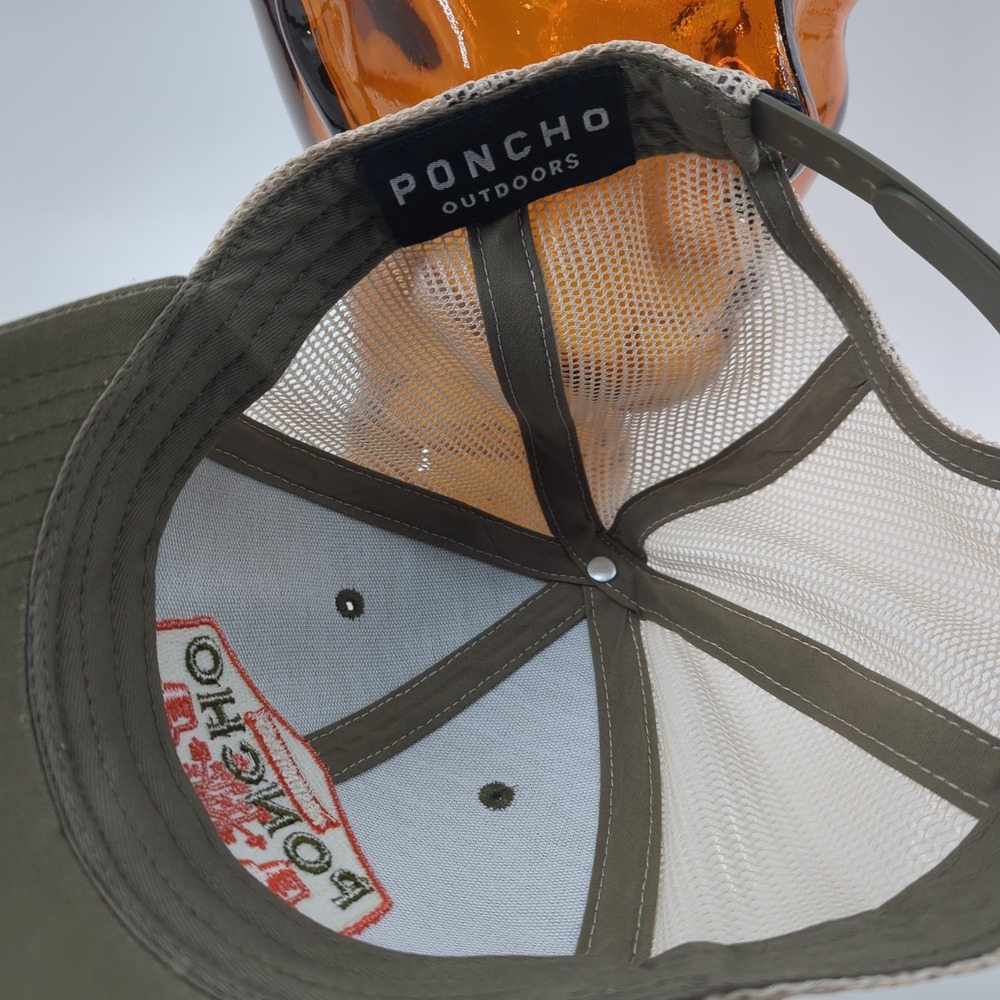 Poncho Hat Cap Snap Back‎ Gray Trucker Adjustable Outdoors Casual Austin Texas - Picture 7 of 9